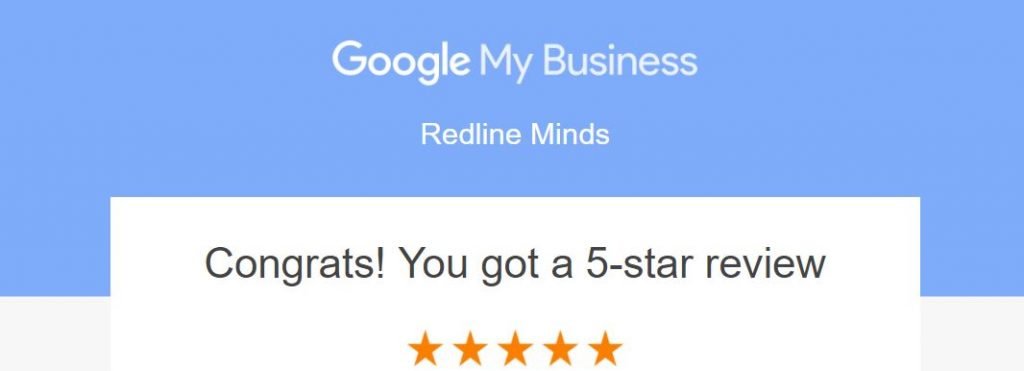 Reviews on Google My Business listing