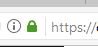 This is what you see on Firefox if the page is secure