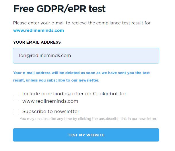 GDPR and CCPA compliant email gathering popup