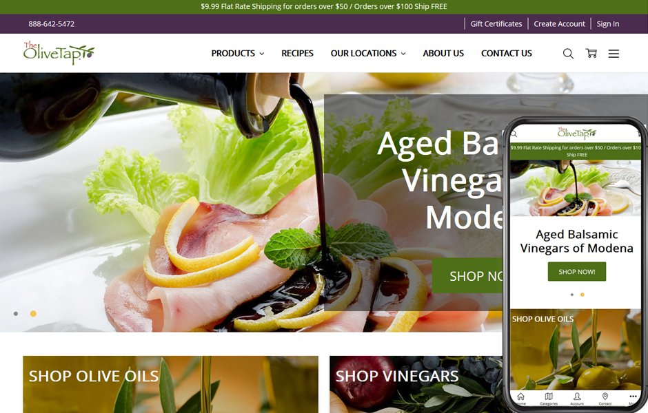 The Olive Tap BigCommerce store